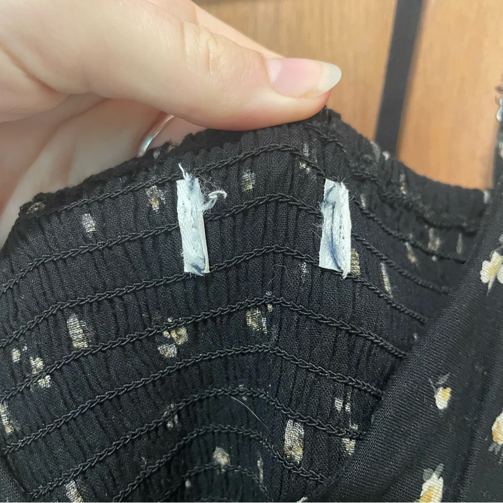 Abercrombie & Fitch Black Jumpsuit with Yellow Floral Design - Picture 12 of 12